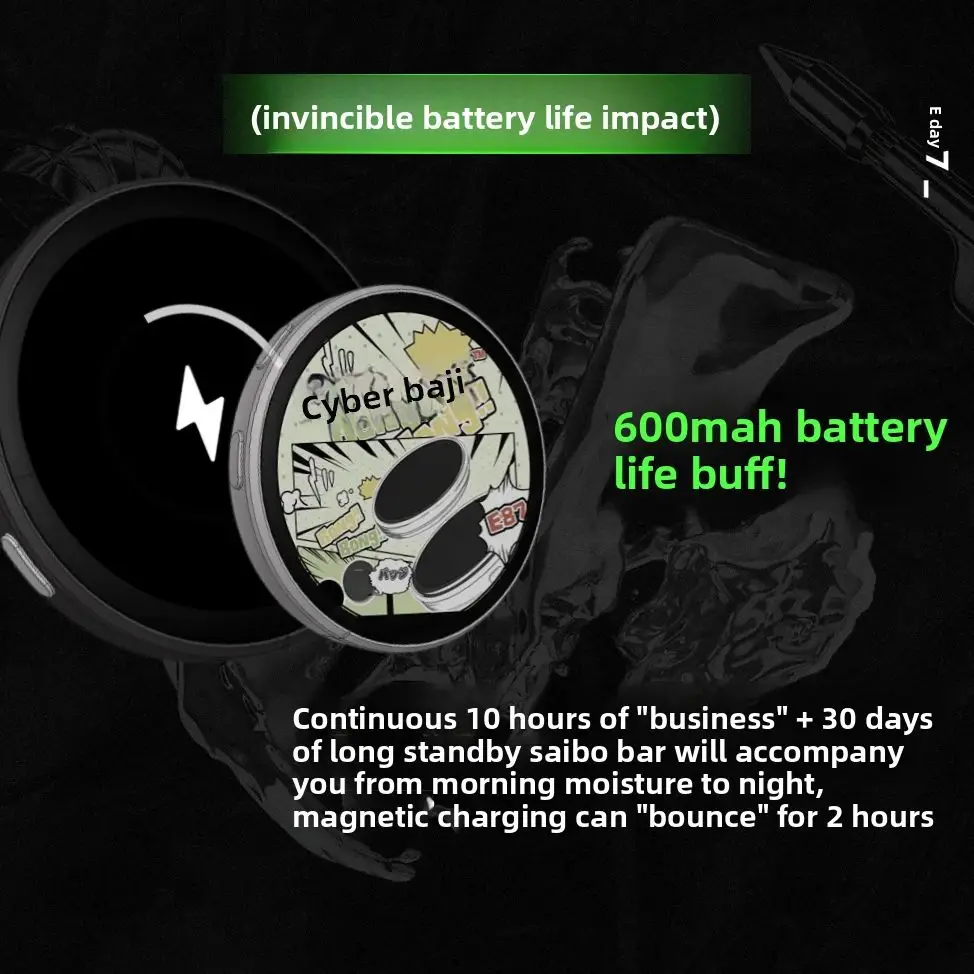 Distintivo eletrônico dinâmico inteligente com tela HD, crachá de pixel pode transformar fotos, presentes, animações e vídeos para fãs de Otaku, presente