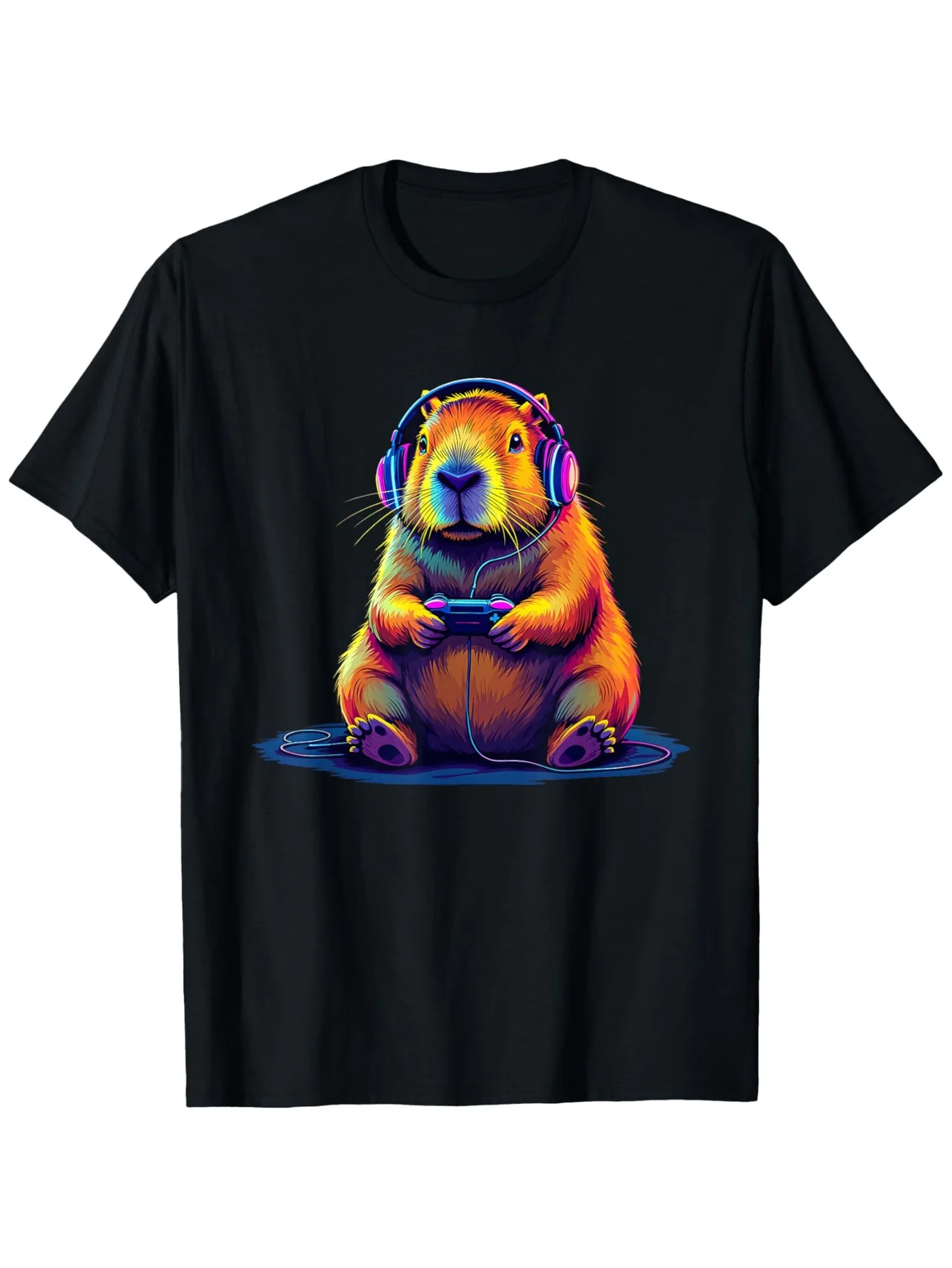 

Capybara Selfie UFO T-Shirt - 100% Cotton, S-3XL, Unique Friend Gift
