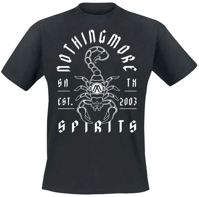 Nothing More Scorpion Spirits Print Black Cotton T-shirt Men Women Alternative Metal Unisex Tee