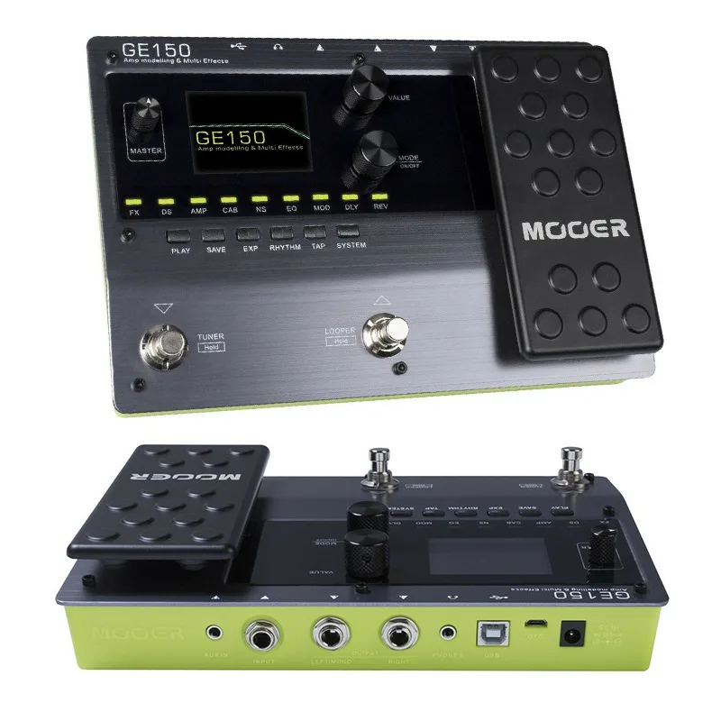 2025 MOOER GE150 Amp Modelling & Multi Effects Pedal 55 Amplifier Models 151 Effects 80s Looper 40 Drum Rhythms Effects Pedal