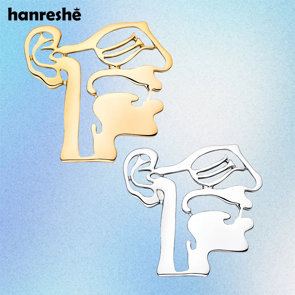 Hanreshe Otolaryngology Hollow Head Pin Simple Medical Lapel Brooch for ENT Doctor Nurse Backpack Badge Jewelry