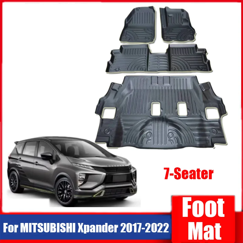 7-Seater For Mitsubishi Xpander CROSS 2017-2022 Car Floor Mats TPE Waterproof Left-Hand Drive/Right-Hand Drive