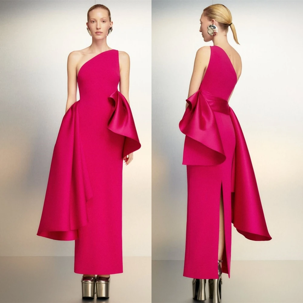 تخصيص الحديثة جيرسي فستان سهرة مستقيم رشيقة بلا أكمام فساتين حفلة موسيقية مثير التباين اللون فساتين المناسبات الخاصة