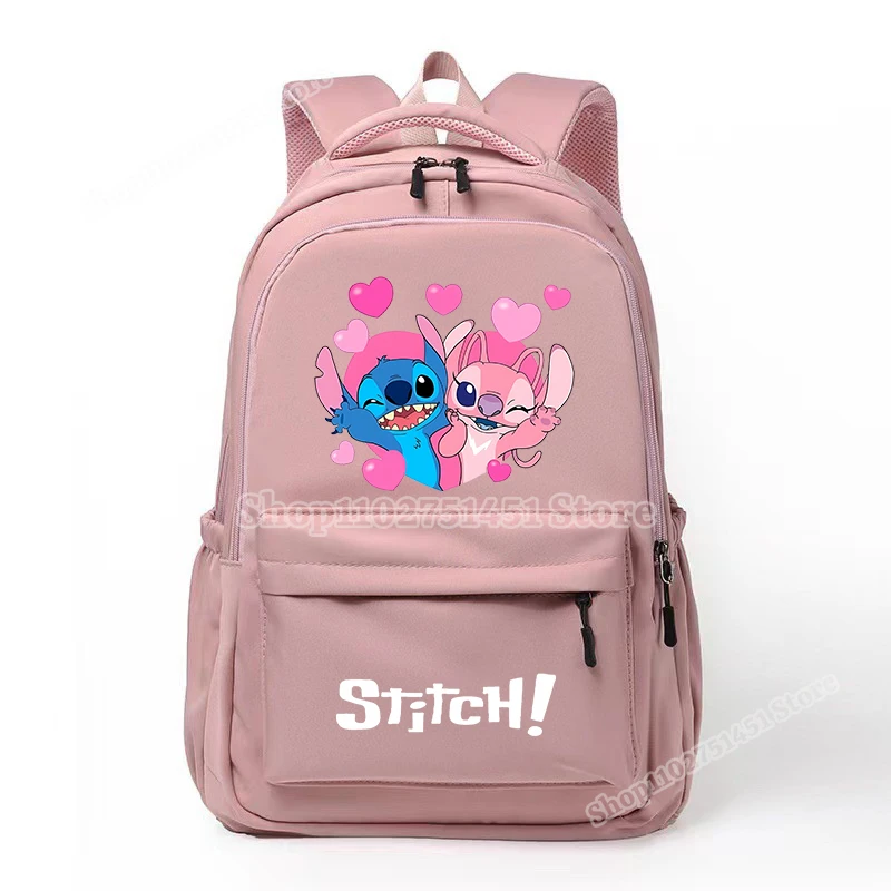 Disney Stitch Backpack Lilo Stich Schoolbags for Girl College Laptop Women Men Rucksack Travel Bag Kawaii Cartoon Print Mochila