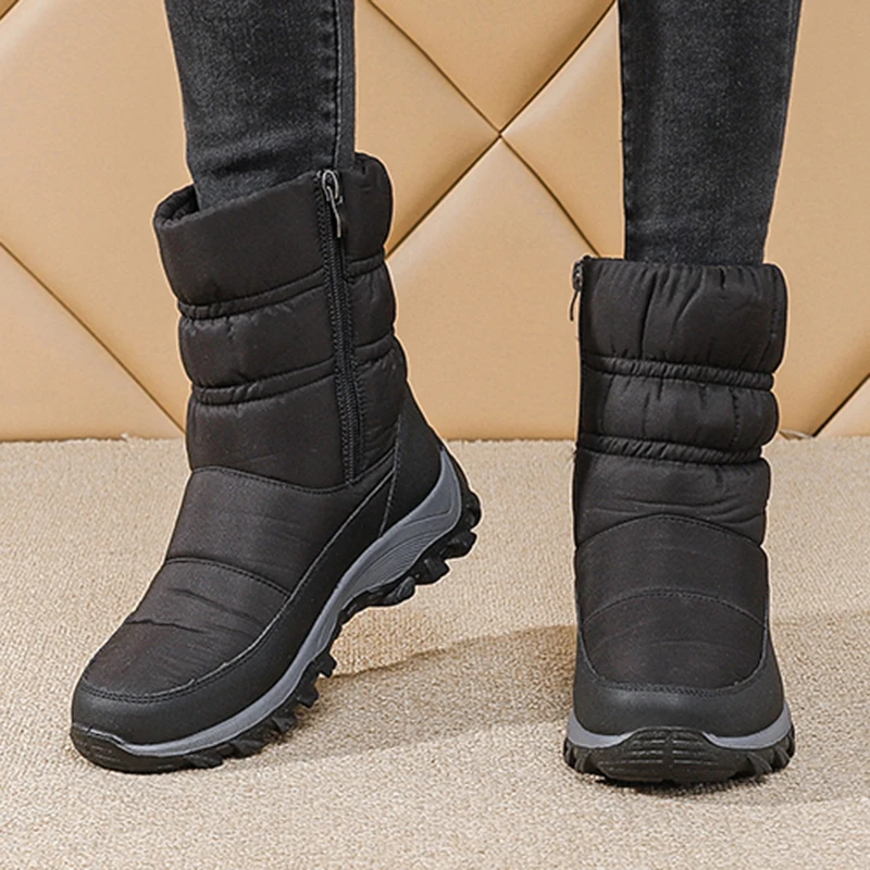 Boots Woman Snow New Shoes Women Platform Woman Shoes Fashion Waterproof Mid High Boots Platform Botas Mujer Winter Girls Boots