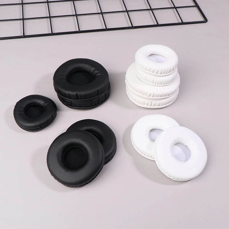 1 Pair Round Sponge Cover Earphones Ear Pads Replacement Ear Pads Ear Pads 50/60/70/80/90mm Headphone Cushion