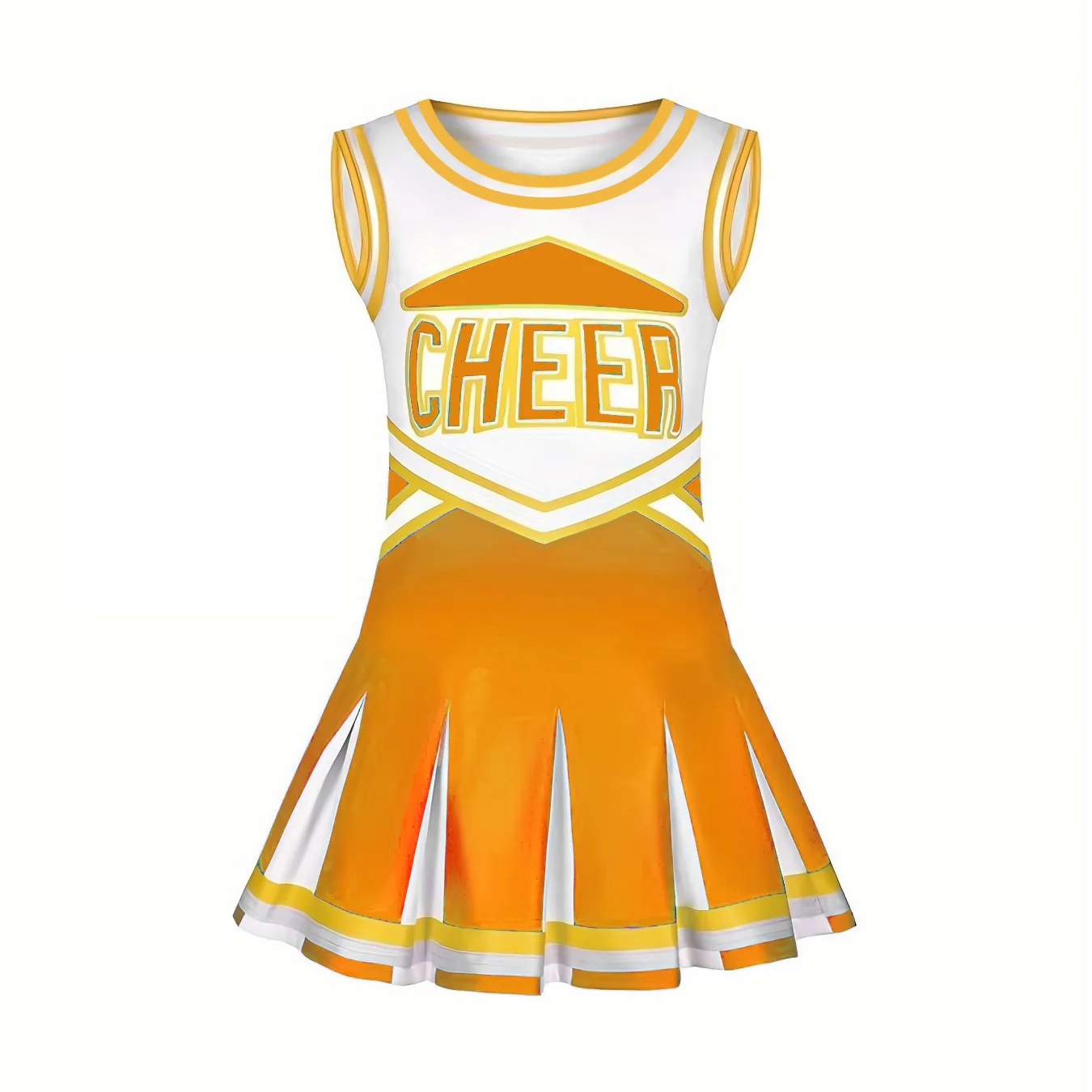 Estate nuove ragazze 3d stampato abito senza maniche Cheerleading Party Uniform Team Opening abbigliamento moda per bambini 3-14 anni venduti