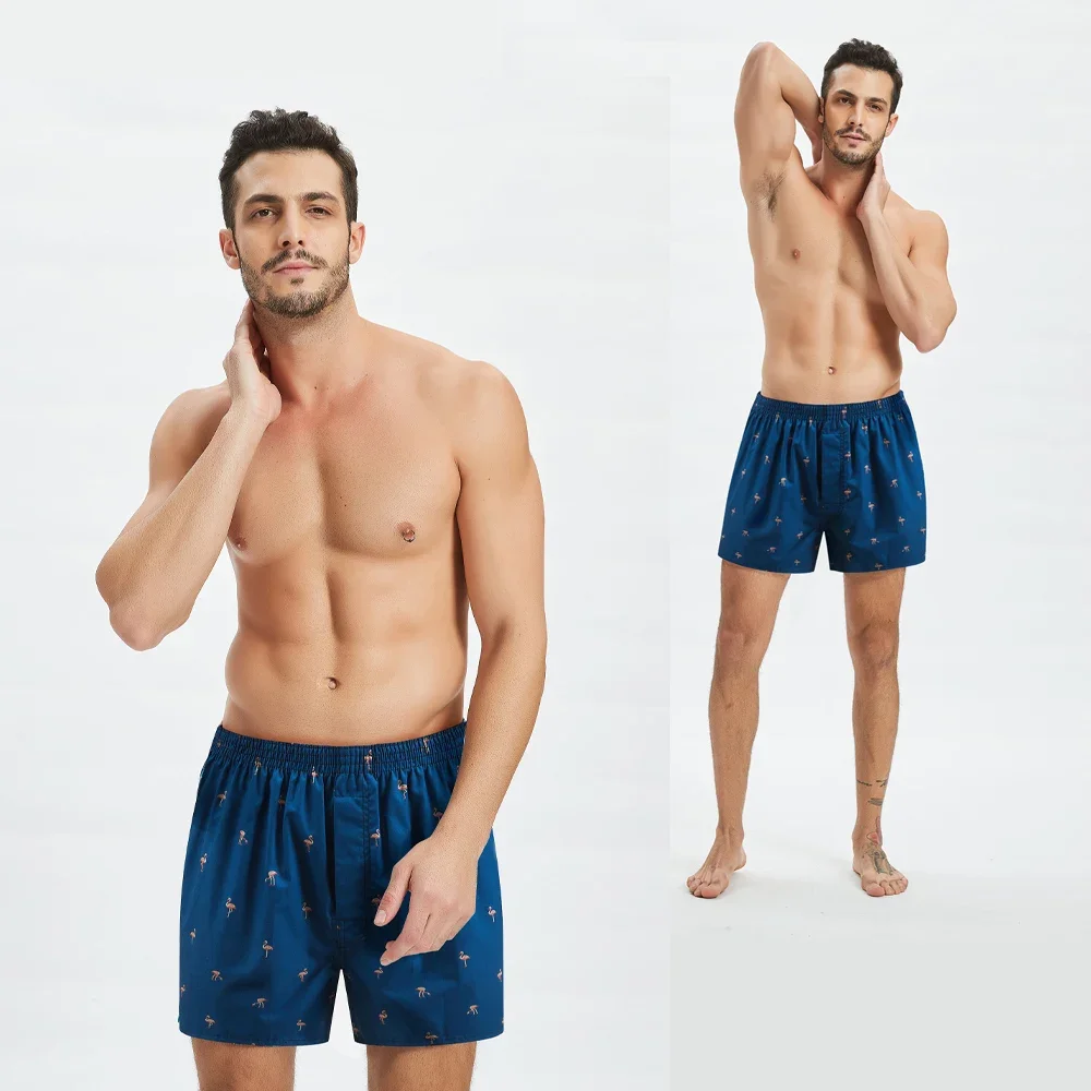 Mode gedruckt Höschen Homewear Männer sexy Unterwäsche Baumwolle atmungsaktiv lose Herren Pfeil Hosen männlich bequeme Shorts Nachtwäsche