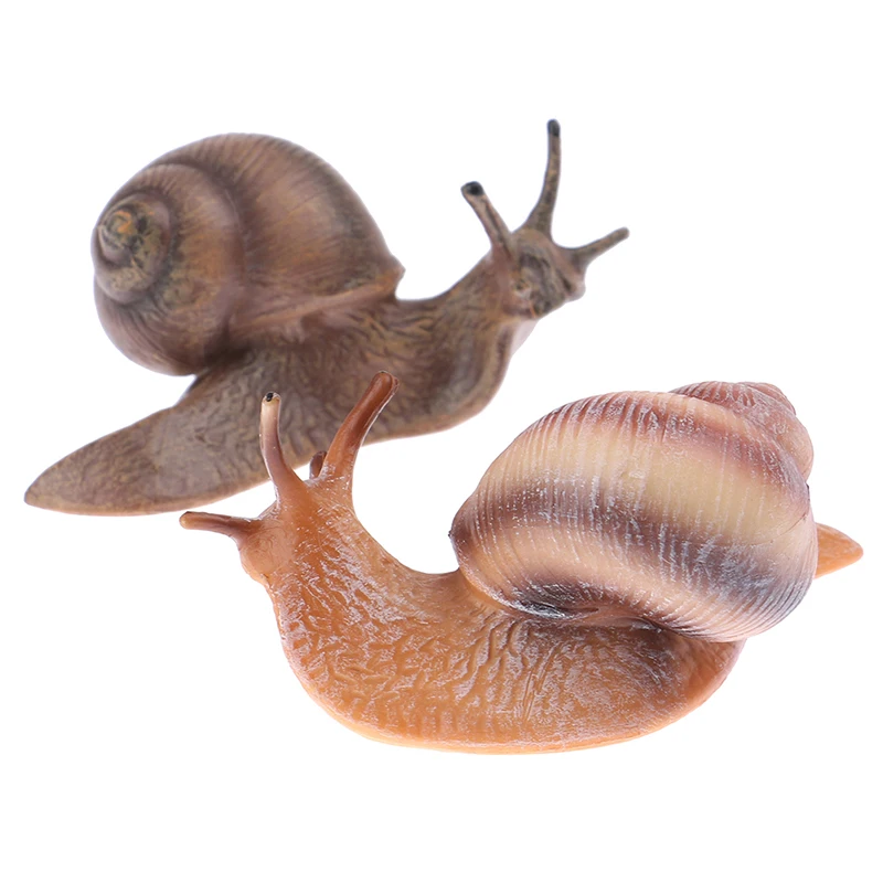 Miniature  Animal Models Simulation Snail Figurine Party Favors Supplies Cake Toppers Desktop Decoration Collection Toy