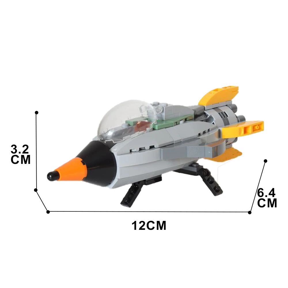 Gobricks moc navio espacial retrô para astronauta retrô cmf de 2017 bloco de construção montar tijolos diy espaçóis educação modelo brinquedo