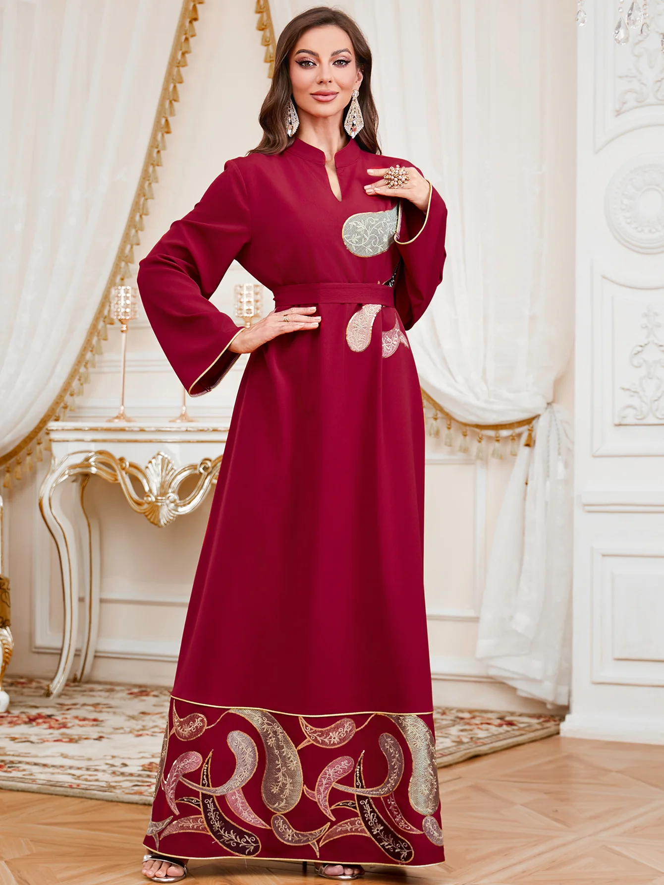 

2026 Muslim Women Evening Party Jalabiya Women Marocain Dress Dubai Arabic Embroidery Abaya Islamic Turkish Moroccan Kaftan Gown