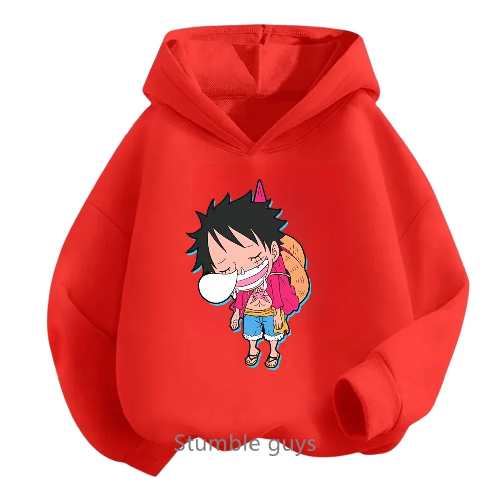 One Pieces Hoodie Kids Clothes Boys Girls Clothing Spring Autumn Cartoon Anime Luffy Zoro Sweatshirt Suit Teen Hooded Sonic Tops image 3