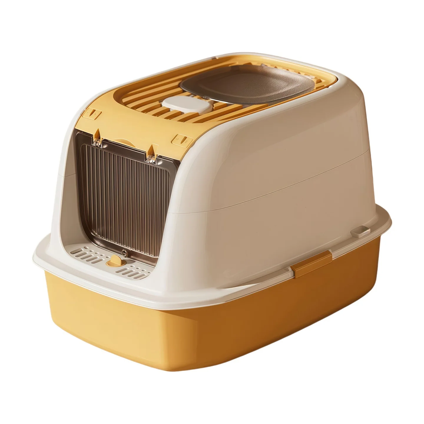 Caja de arena cerrada para gatos grandes con tapa abatible y UV - imagen 3