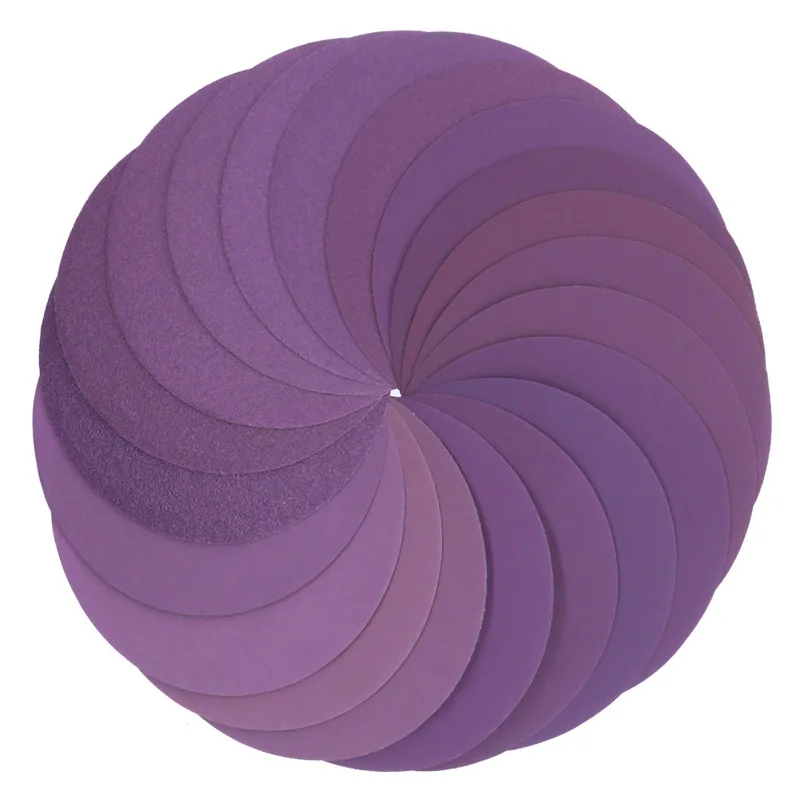 1 2 3 4 5 6 Polegada 10-50 pces disco de lixa molhado/seco 60-10000 grão sortido lixa gancho loop papel de lixa de óxido de alumínio