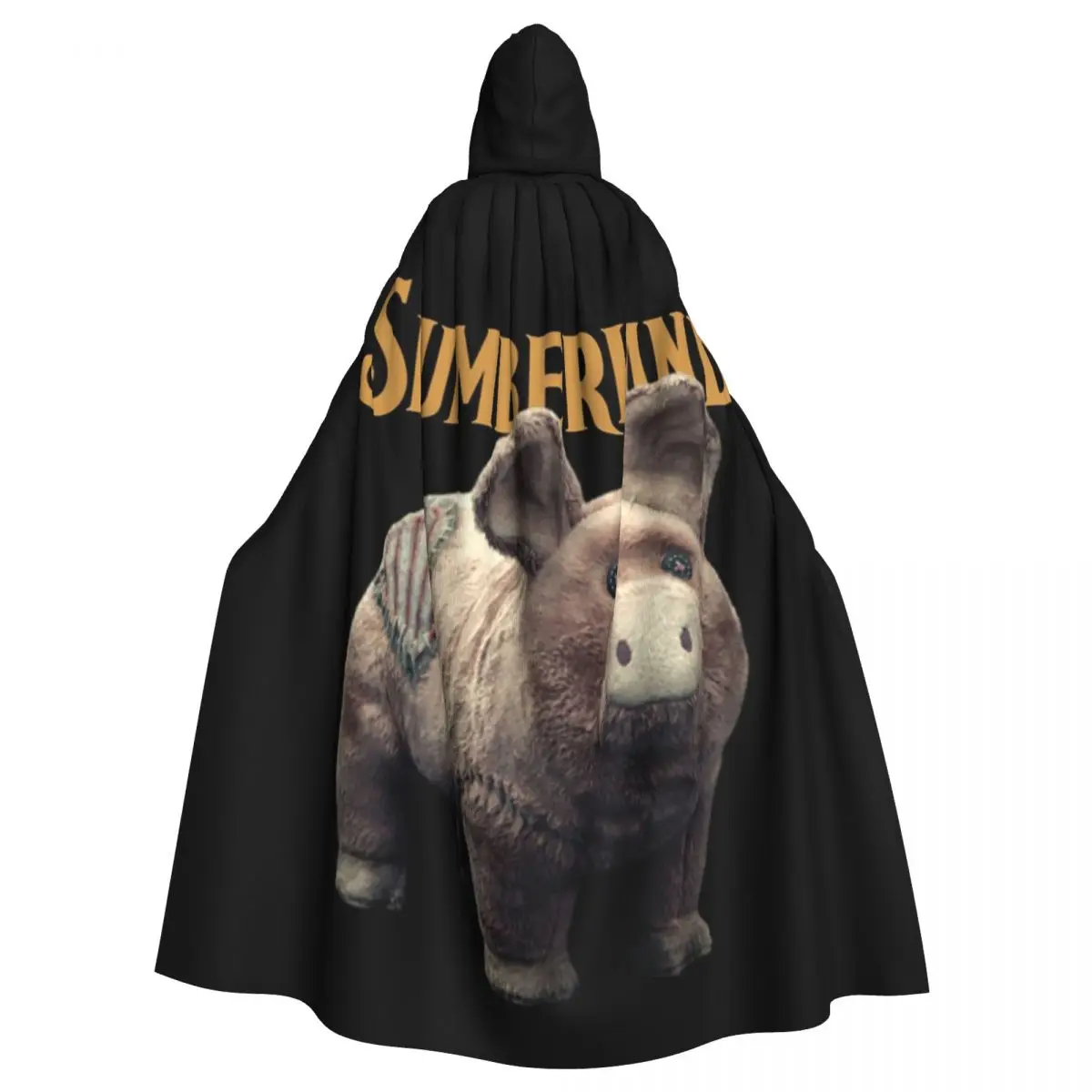 Slumberland Pig Long Hooded Cloak Witch Medieval Costume Cosplay Cape HalloweenVampire Adult Unisex