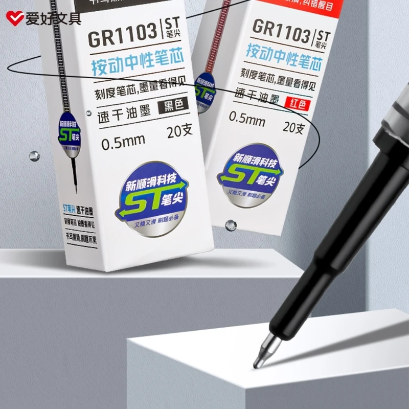 0.5mm Gel Inks Pens Rollerball Inks Straight Liquid Gels Pen Roller Pen Refill Writing Liquid Inks Quick-Dry Pen Refills K1KF