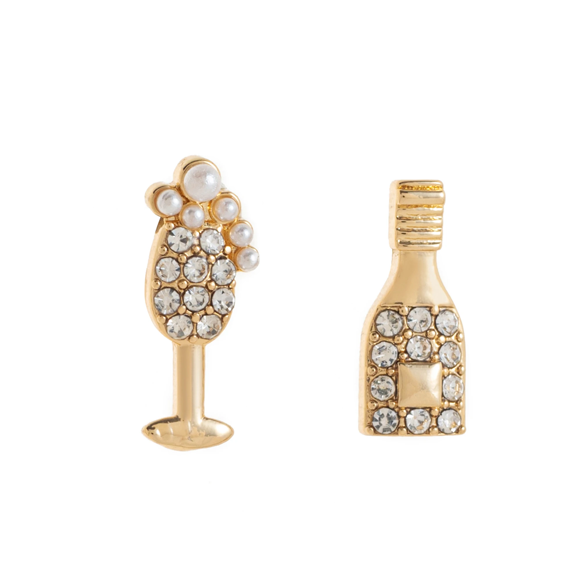 Food-Shaped Dangle Earrings, 14K Gold Plated