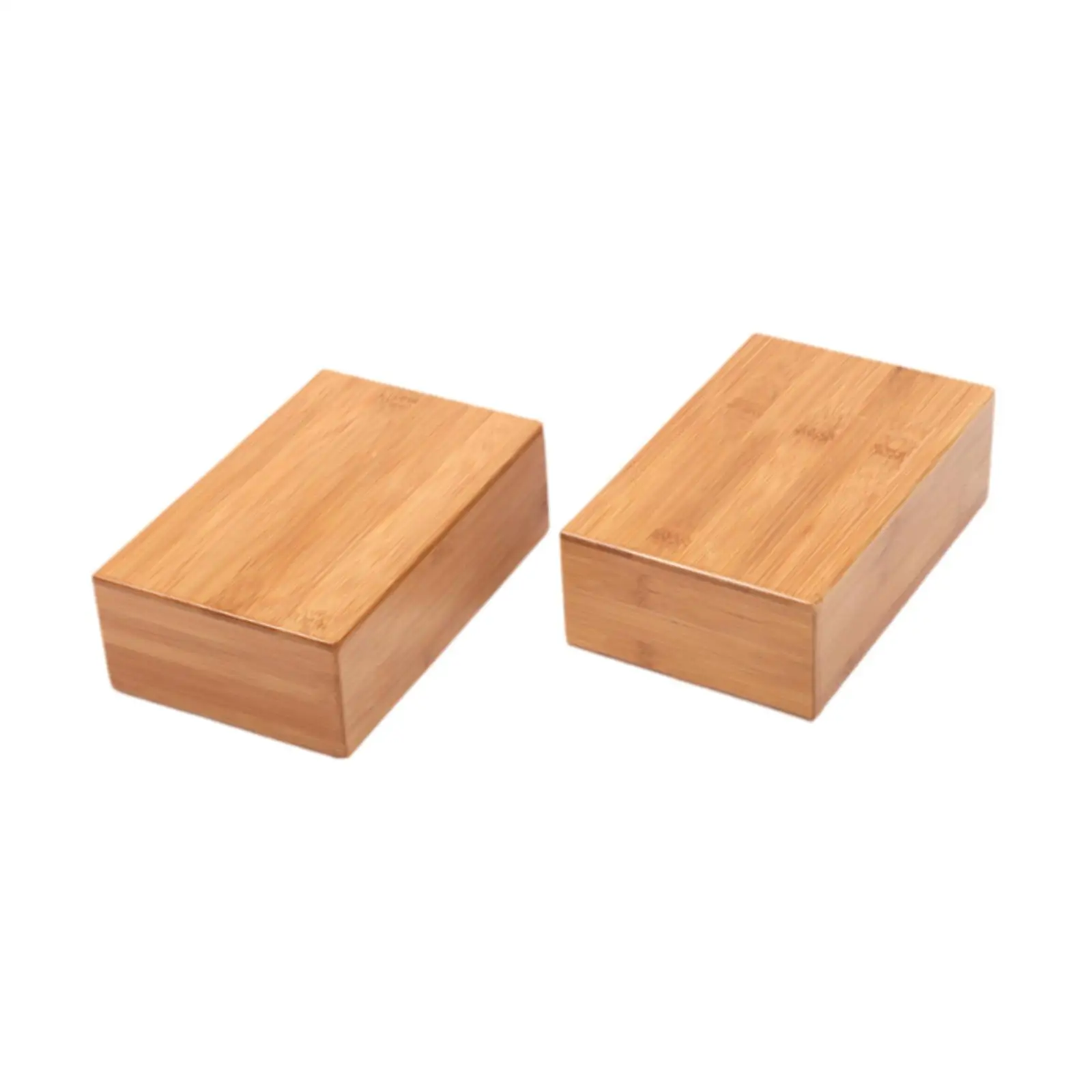 2 Pieces Bamboo Yoga Block Yoga Training Assistive Equipment Lightweight