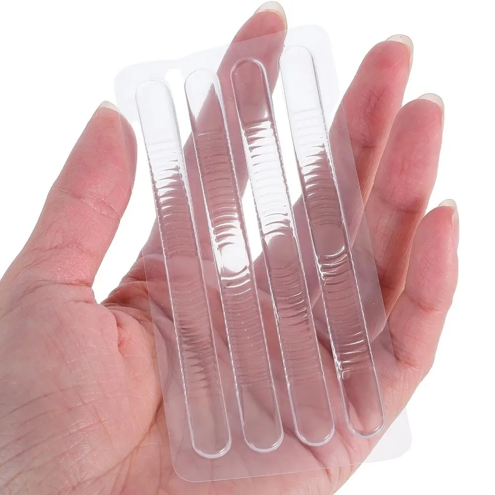 4 個目に見えないシリコーンヒールパッドブリスター保護快適な耐摩耗ステッカー抗摩擦ソフト靴グリップストリップハイヒール