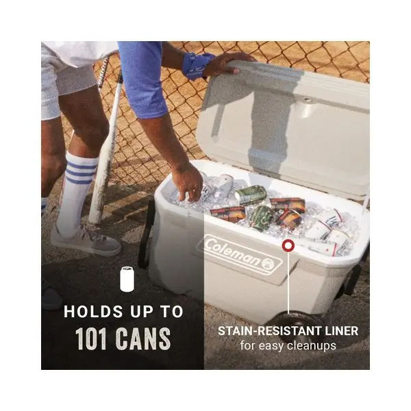 316 シリーズ ホイール付きクーラー 101 缶/62 クォート ハードサイド クーラー - グレー