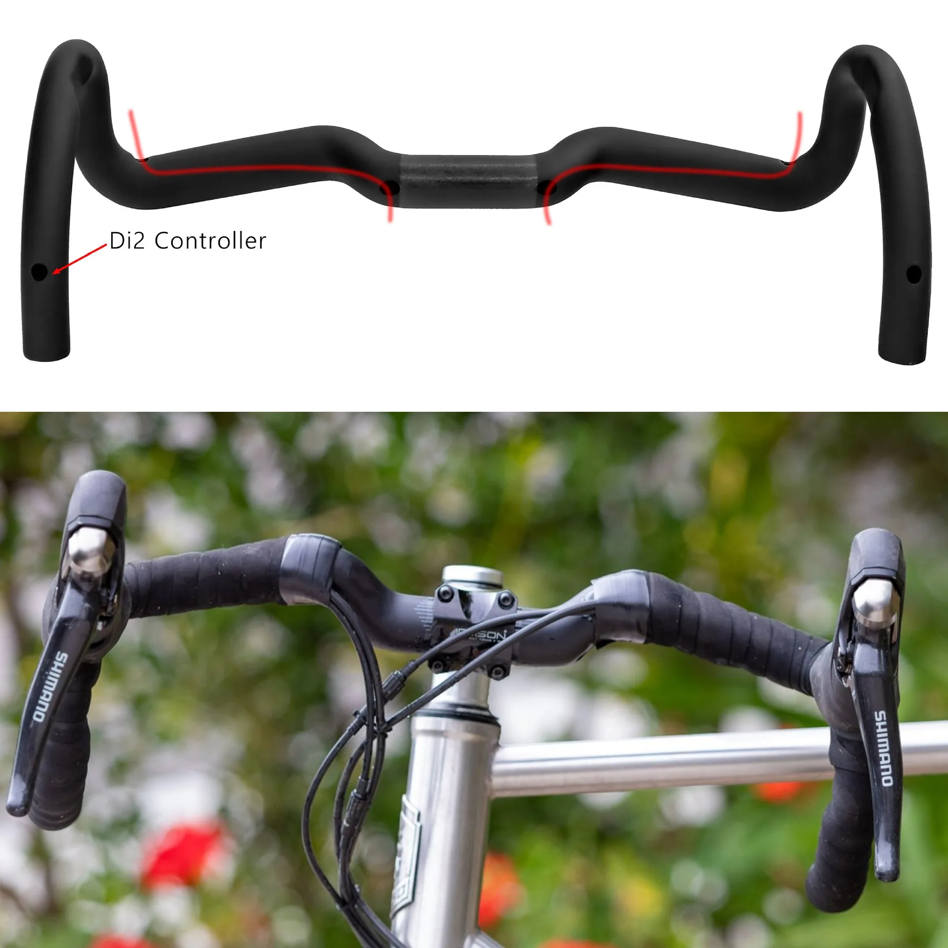 AliExpress NONE KOCEVLO Carbon Fiber Gravel Separations Lift High Strength Highway Bicycle Wave Bend Handle