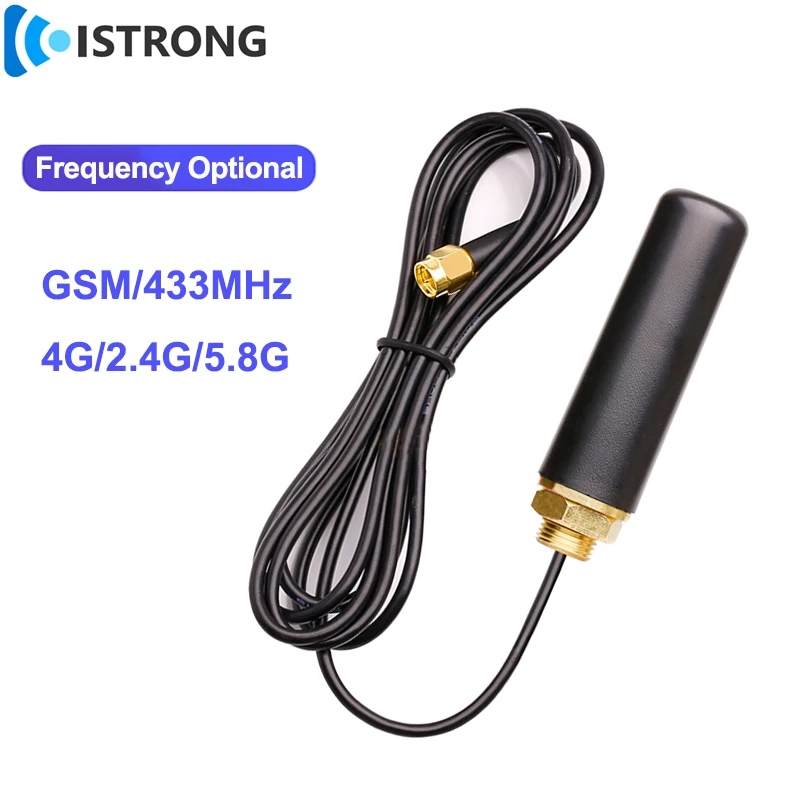 야외 방수 안테나 4G GSM GPRS 2.4G 5.8G 433M 증폭기, 7dBi 장거리 옴니 신호 부스터 SMA Male DTU 캐비닛