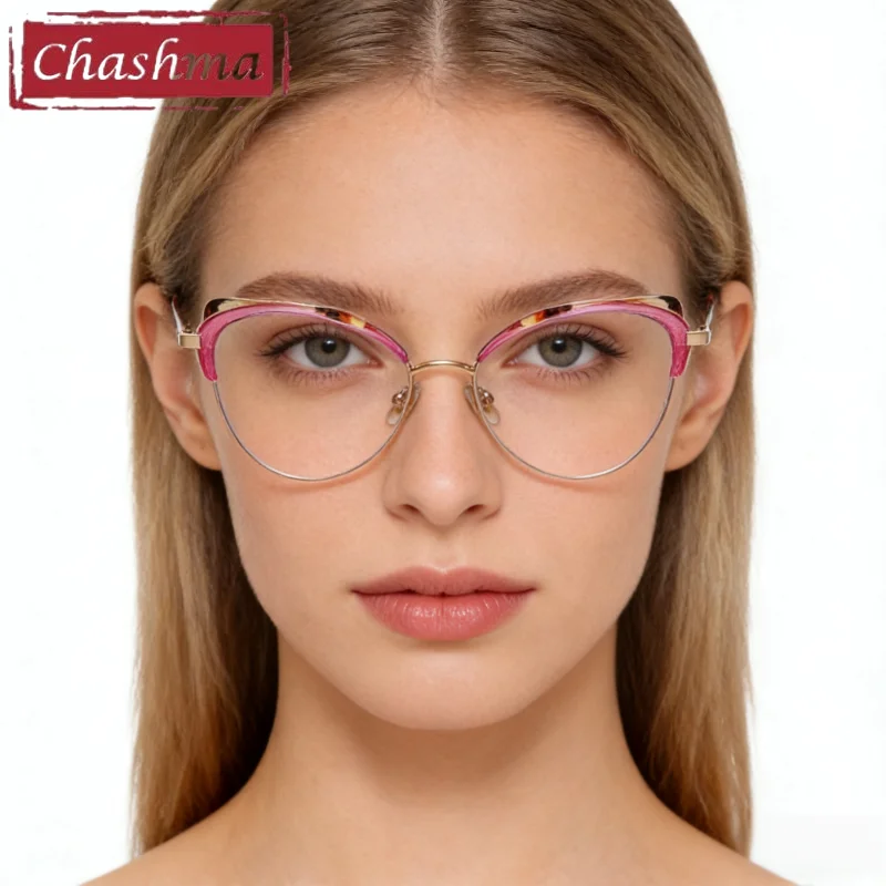 

Очки по рецепту Chashma, женские очки для близорукости, модные кошачьи глаза, оптические очки для чтения, линзы для чтения, оправа для очков