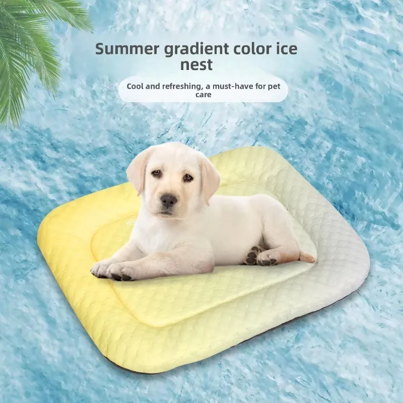 

Summer Ice Nest Ice Mat for Cats & Dogs 3D Cooling Breathable Soft Hexagon Pattern Rectangle Shape Indoor Pet Mat