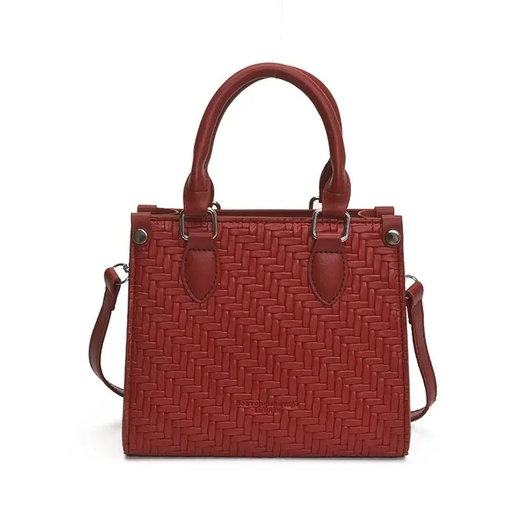 

2025 Summer Women's Crossbody Bag Retro Woven Square Purse Stylish Casual Shoulder Bag Lightweight Vegan Leather Messenger Bag