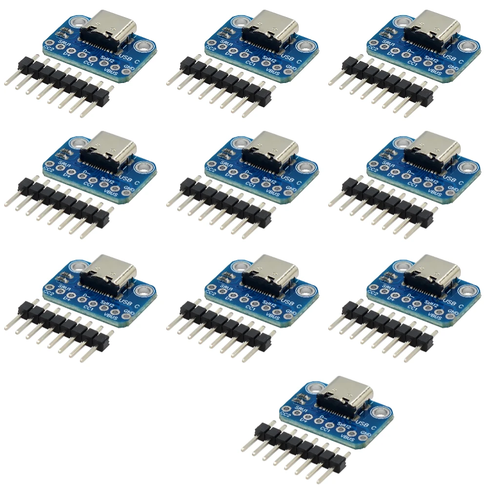 USB TYPE-C conversion board 2.54MM CC1 CC2 5.1K pull-down resistor connection