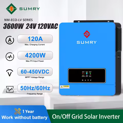 SUMRY Solar Inverter Inverter 24v48vdc 3.6kw 4.2kw 220v on/off Grid Power Inverter for Home Use