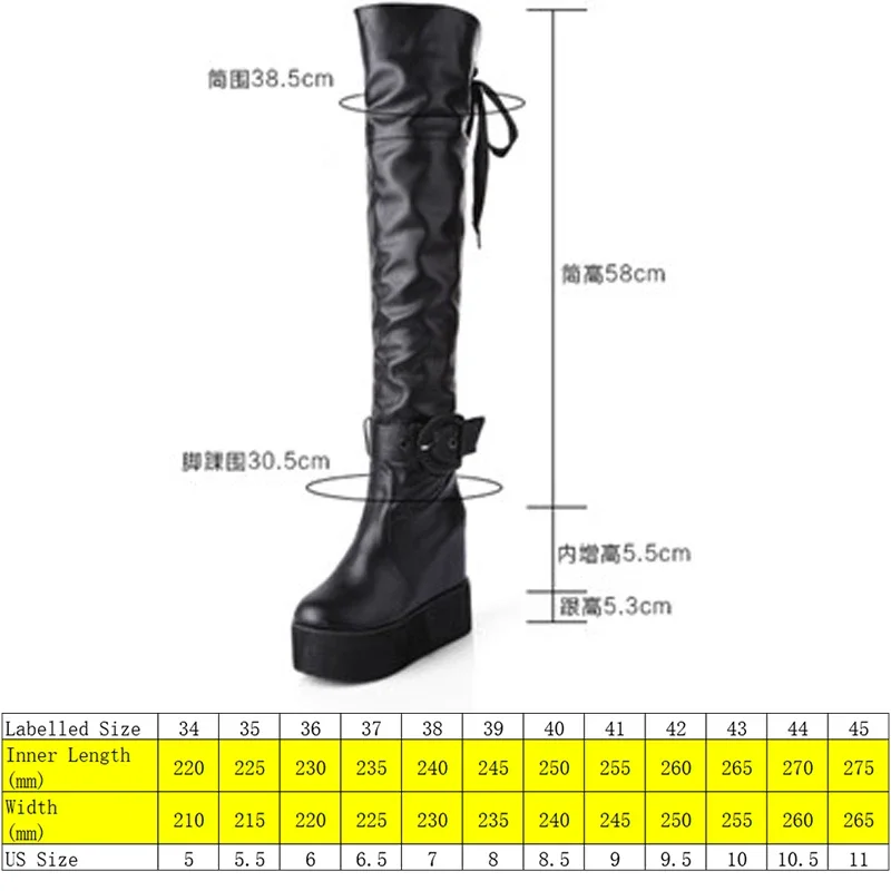 Fujin 10.8cm Microfiber Leather Platform Wedges Knee High Boot Woman Plush Modern Hidden Heel Winter Autumn Shoes Fashion Spring