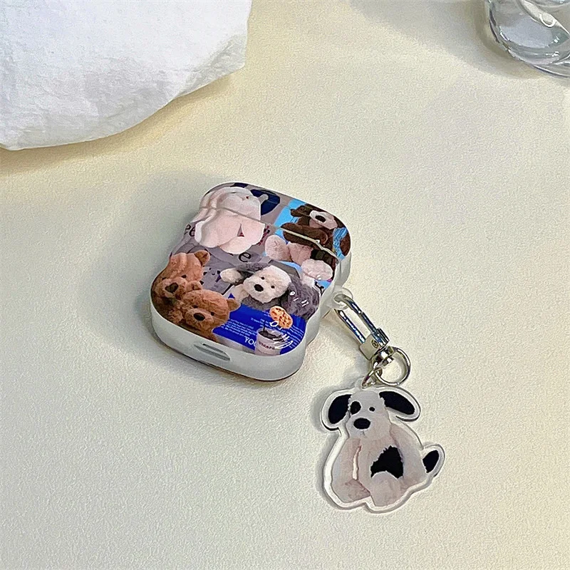 Чехол с милым мультяшным котом для Apple AirPodsPro 2nd, защитный чехол для беспроводных наушников для Airpods 4, 3, 2, 1, брелок для зарядки