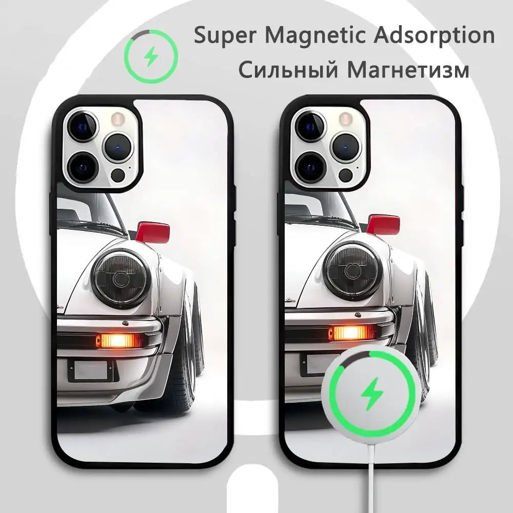 EPC 9 Белый 1 Классический Суперкар 1 Чехол для телефона Сильный Магнитный Для IPhone 16 15 14 13 Pro Max 11 12 Mini Для Magsafe