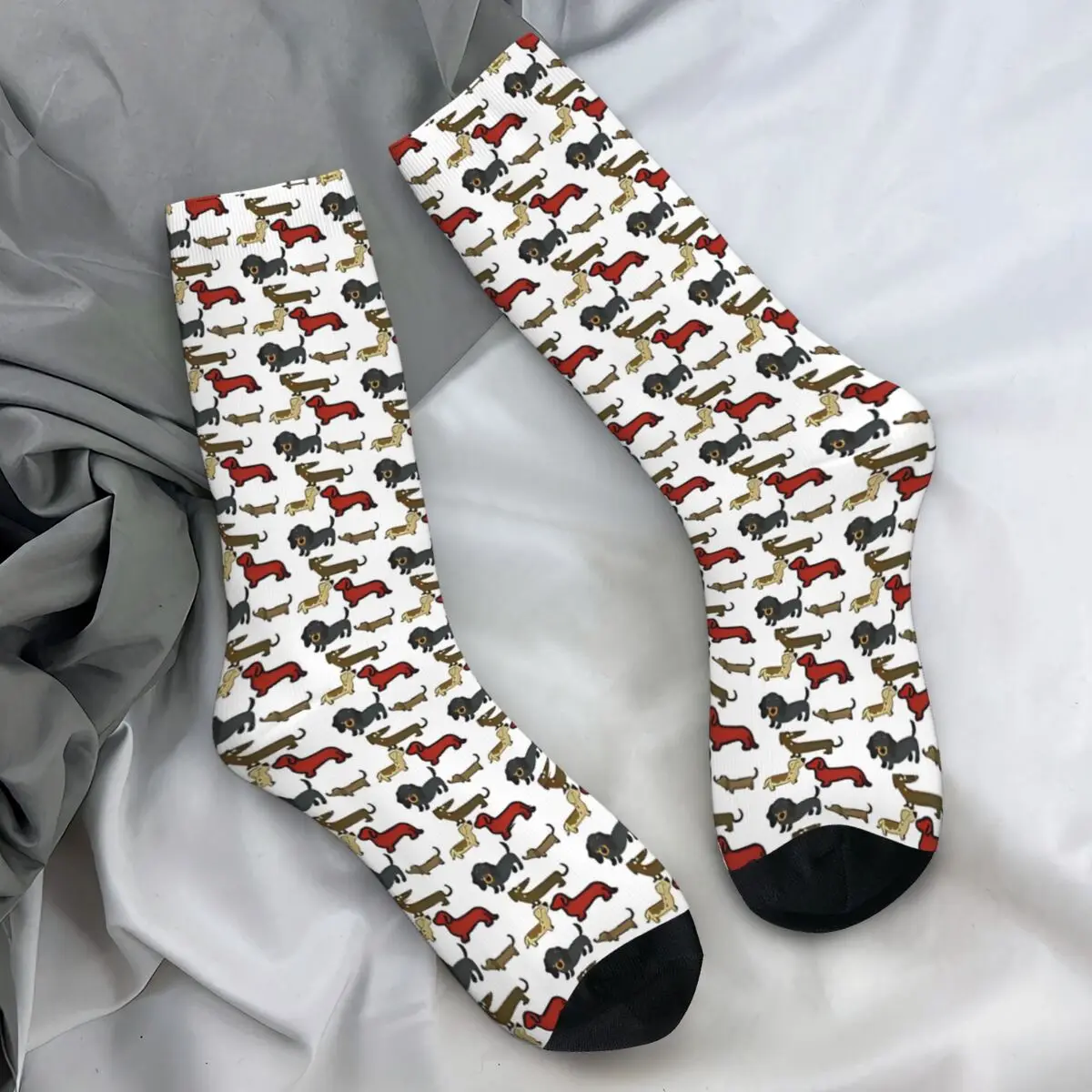 Weenie Weenies Dachshund Sausage Dog Socks Casual Stockings Autumn Anti Bacterial Couple Socks Breathable Design Cycling Socks