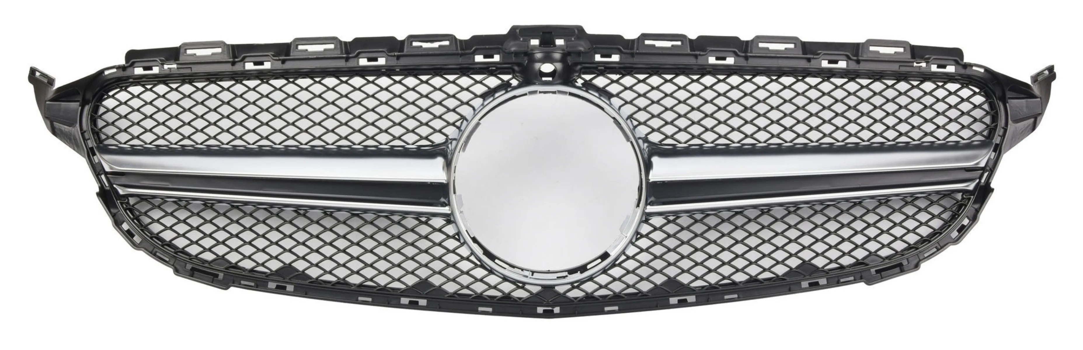 Suitable for Mercedes Benz W205 Modified AMG Grille GT Front Face Full of Stars Front Grille Grille Vertical Decorative Mesh