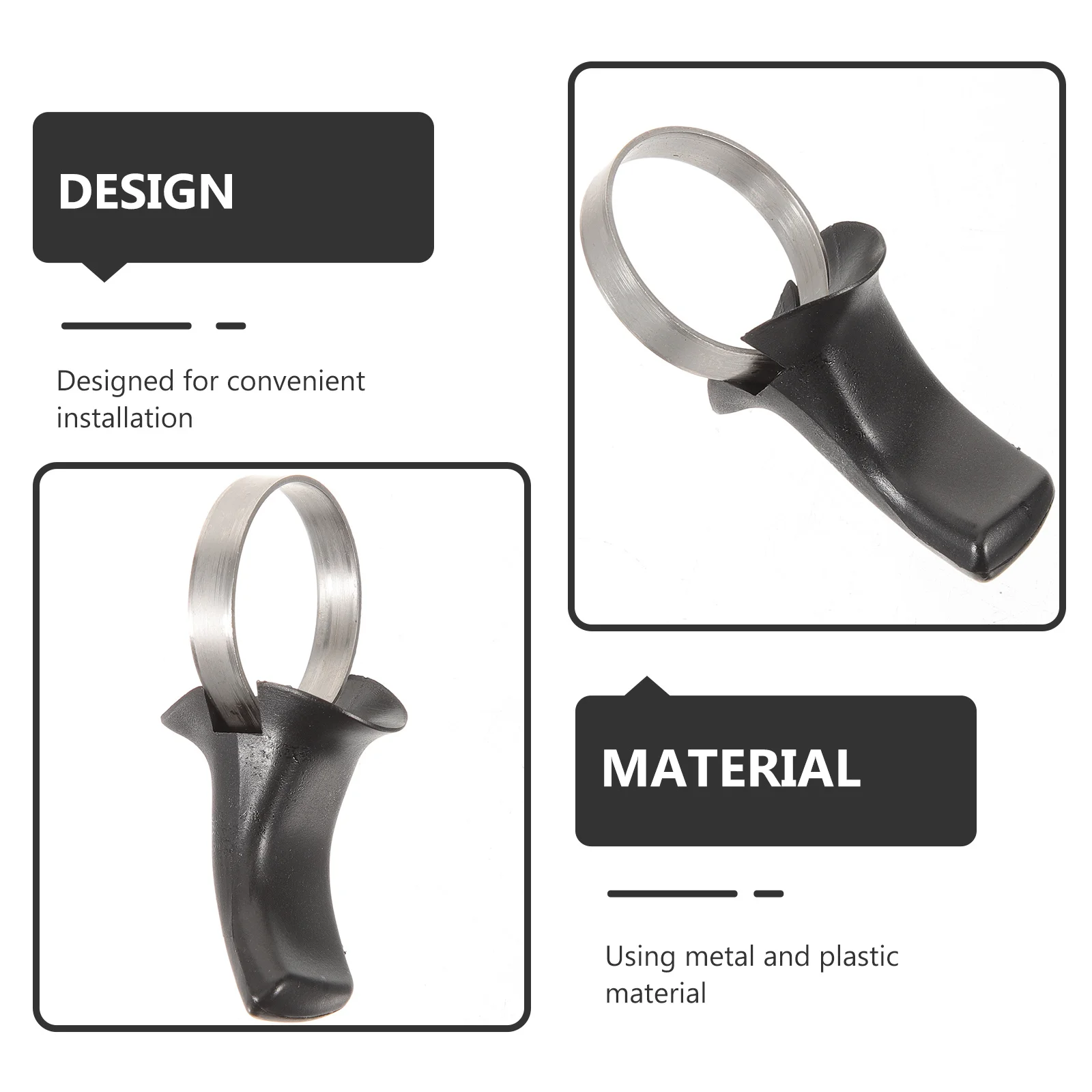 1Pair Bike Handle Ends Metal Plastic Wear-Resistant Shock Absorbing Small Bike Handlebar Grips Cycling Safety Accessory