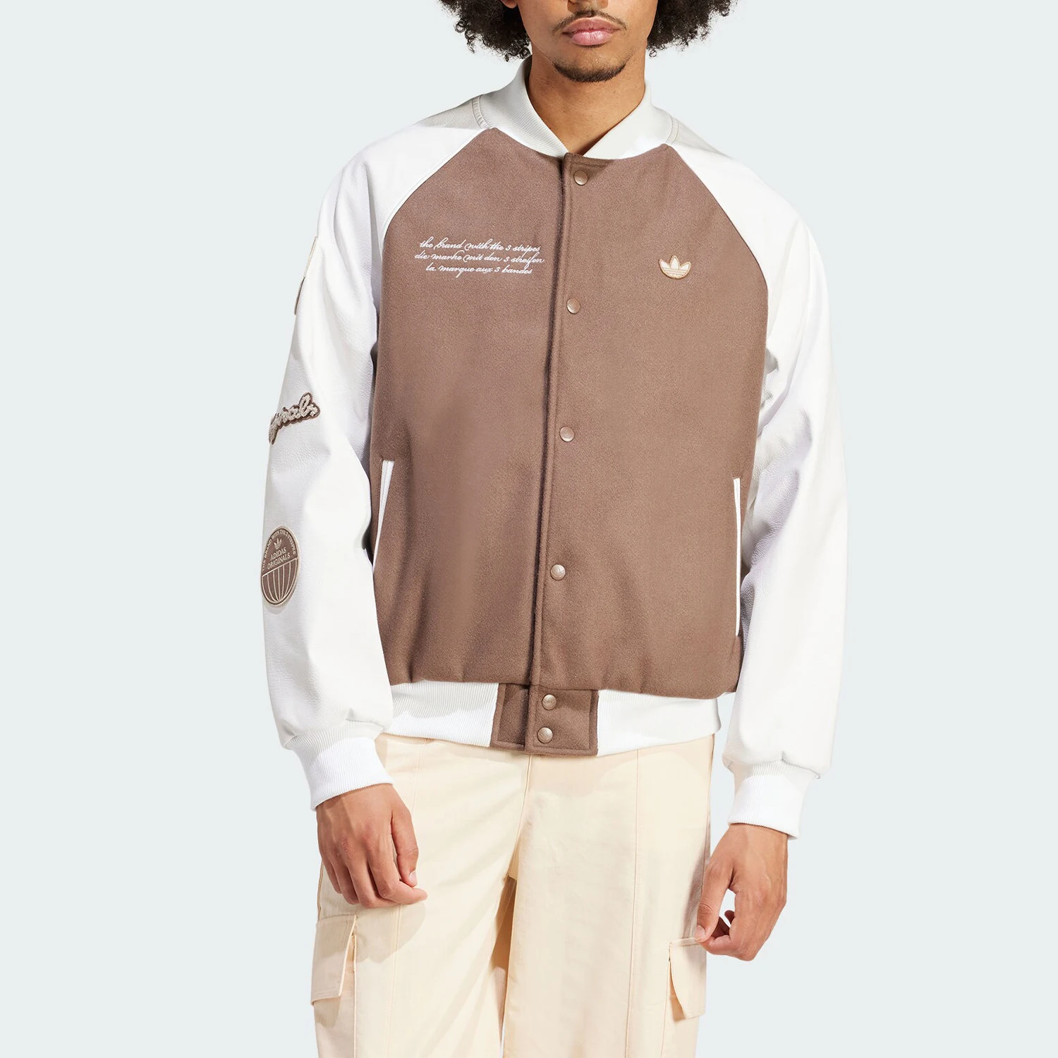 

Официальная мужская свободная повседневная спортивная куртка Adidas в стиле ретро с тремя полосками IS0191