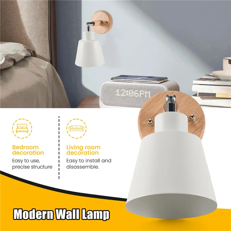 

Деревянные настенные светильники, прикроватный настенный светильник, настенный светильник для спальни, бра для кухни, современный настенный светильник, скандинавские браabkw