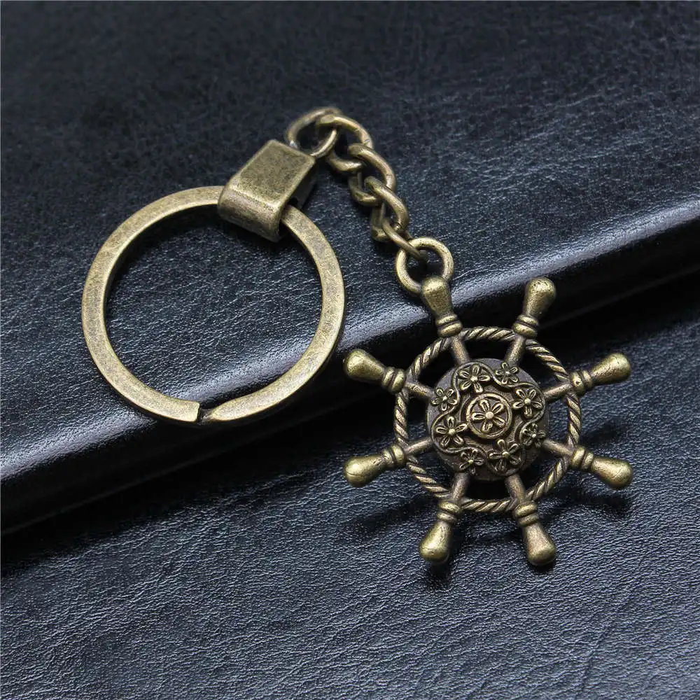 1pcs Rudder Key Ring Car Accessories Charms For Jewelry Making New In Ring Size 30mm