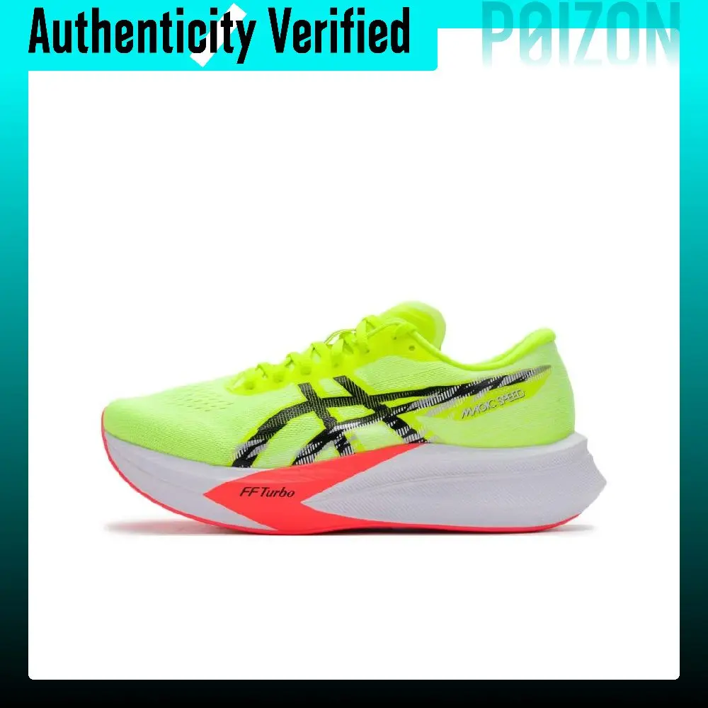 Tênis de Corrida ASICS MAGIC SPEED 4 Cano Baixo para Treino e Competição de Maratona Masculino Amarelo e Preto 1011B873-750