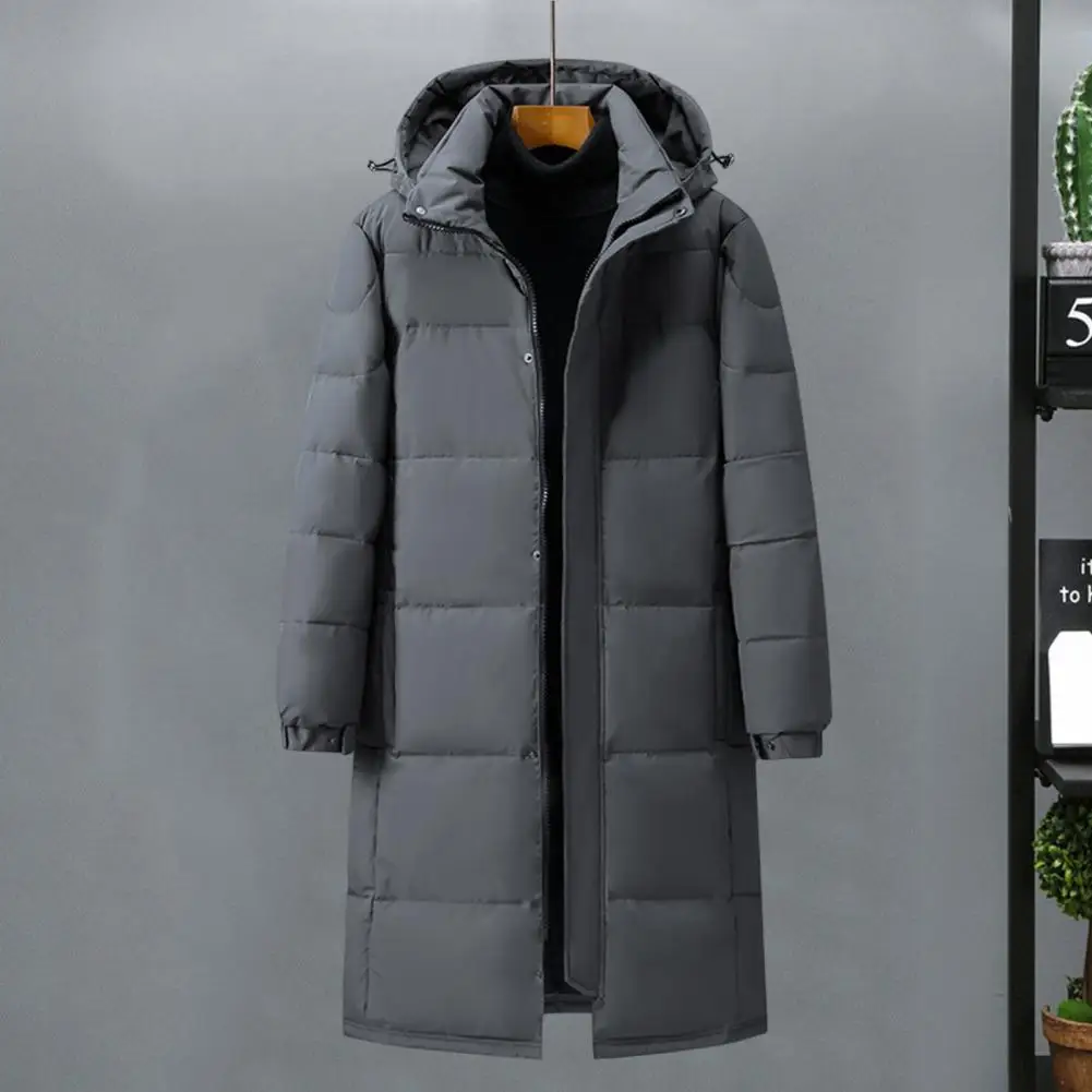 جواكت شتوية 2025 مع قلنسوة سترات طويلة غير رسمية سترات سميكة ودافئة سترات شتوية جديدة للرجال معاطف شتوية بقصة ضيقة مقاس 3XL #3