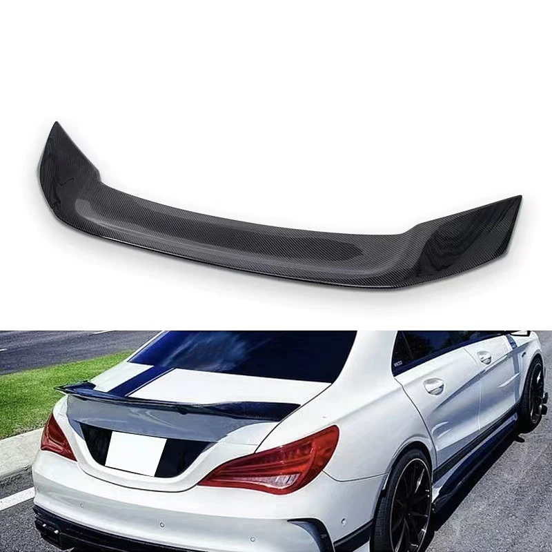 For Mercedes-Benz CLA W117 C117 CLA180 CLA200 CLA250 CLA260 CLA45 R Style FRP/Carbon Fiber Rear trunk cover spoiler wing Airfoil