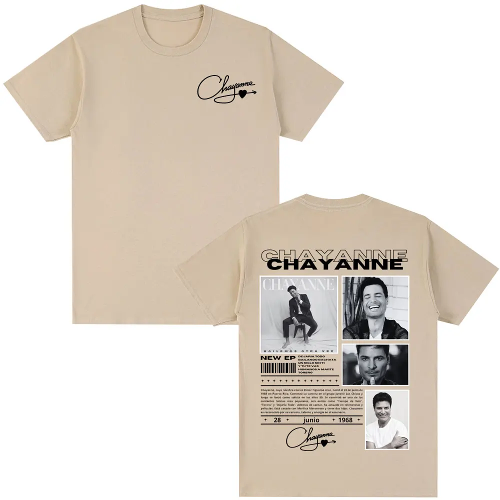 Chayanne Bailamos Otra Vez Tour Album T-Shirts Herren Damen Mode Kleidung Hip Hop T-Shirt Lässige übergroße T-Shirts Streetwear – Detail 7