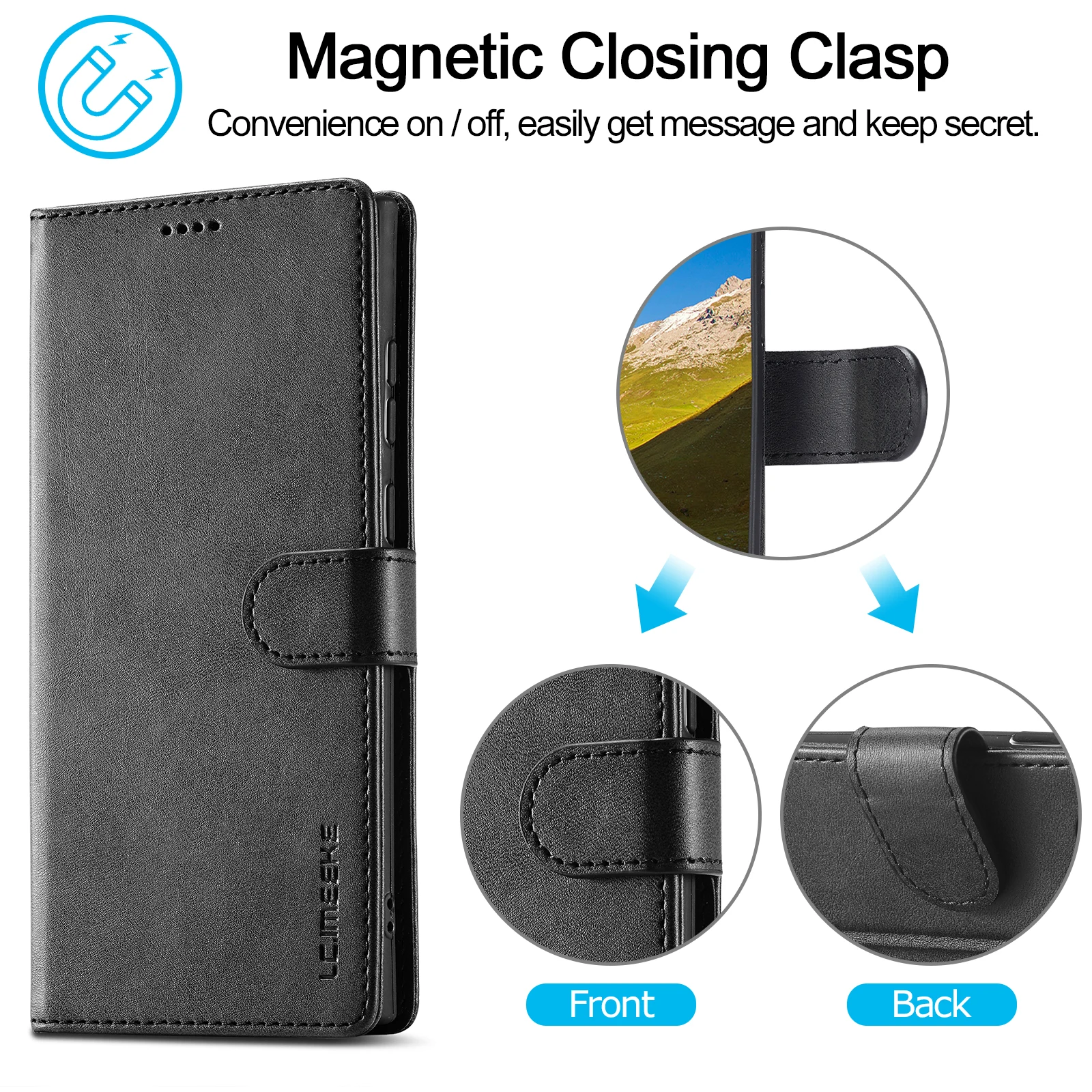 Business Leather Case for Samsung Galaxy S26 S25 Ultra S24 FE S23 Plus A17 A16 A26 A36 A56 A37 A57 Flip Wallet Card Phone Cover