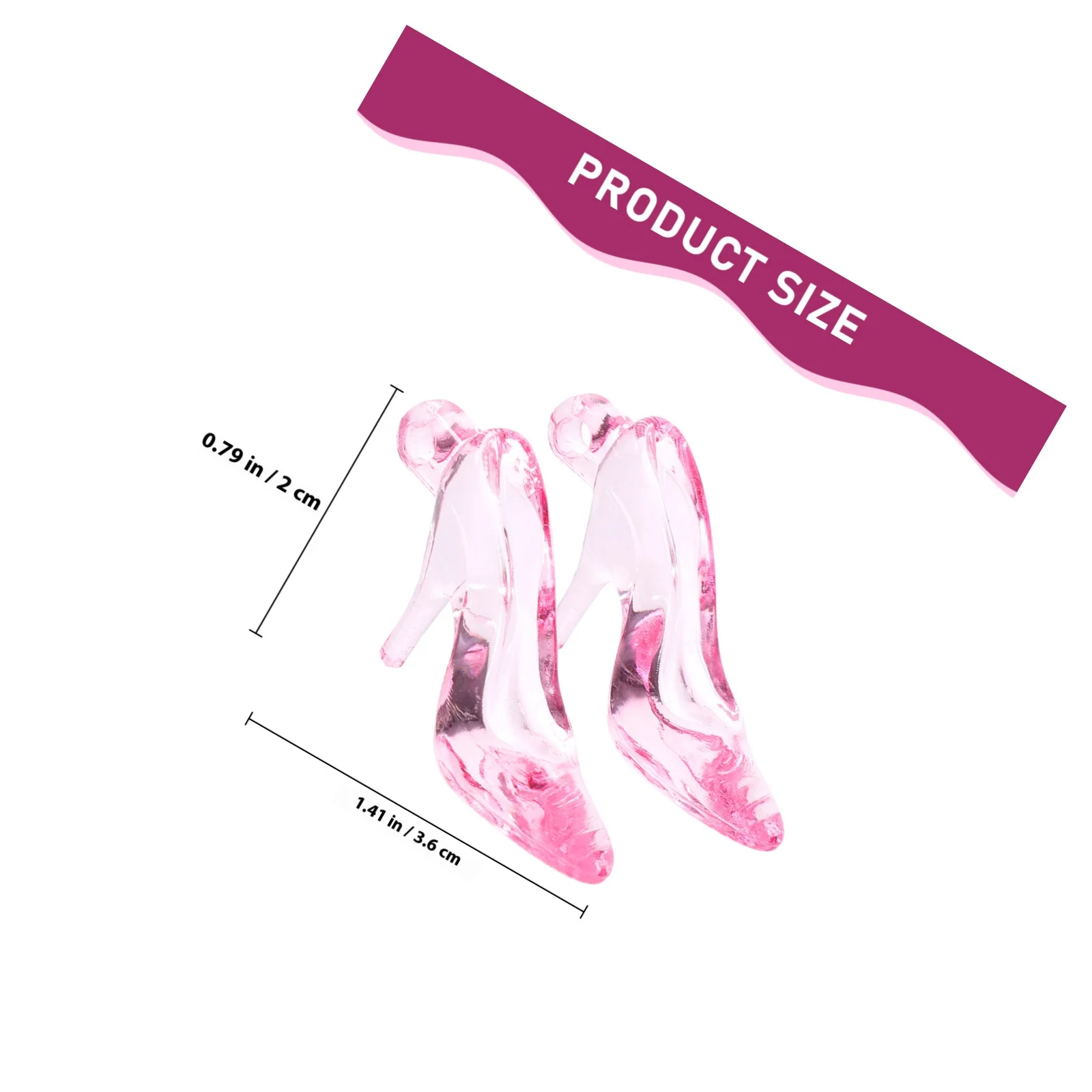 96Pcs Acrylic High Heels Pendants DIY Charms for Jewelry Making Bracelets Necklaces Baby Shower Crafts DIY Charms