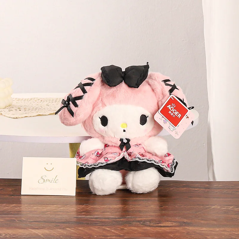 

Genuine Sanrio Cartoon Figure Melody Kuromi Banquet Series Plush Doll Soft Stuffed Pillow Dolls Room Decoration Girls Gifts