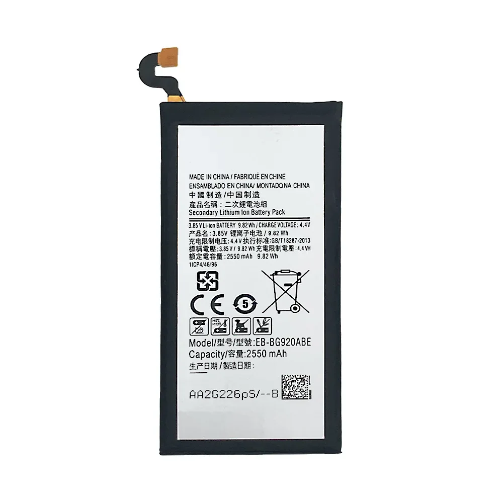 EB-BG920ABE EB-BG920ABA 2550mAh Battery For SAMSUNG Galaxy S6 G9200 G9208 G9209 G920F G920 G920V/T/F/A/I + Free Tools