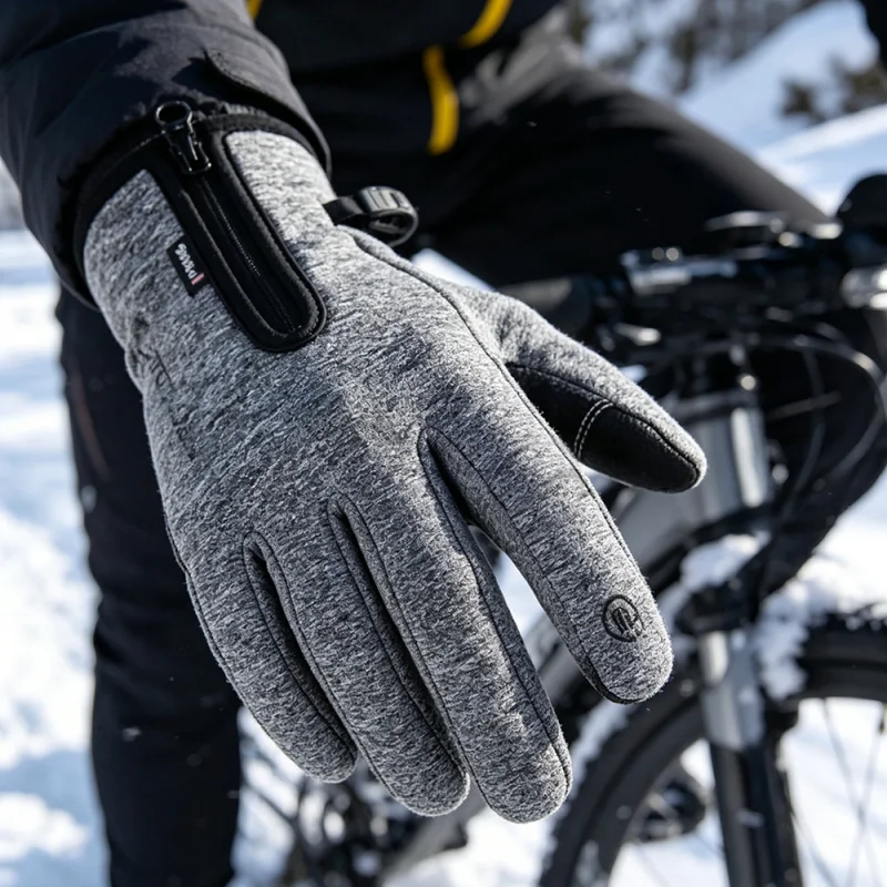 Kyncilor Winter Motorcycle Riding Gloves for Men electric Dirt Bike Touchscreen Waterproof Winter Thermal Glove for Ski Hiking