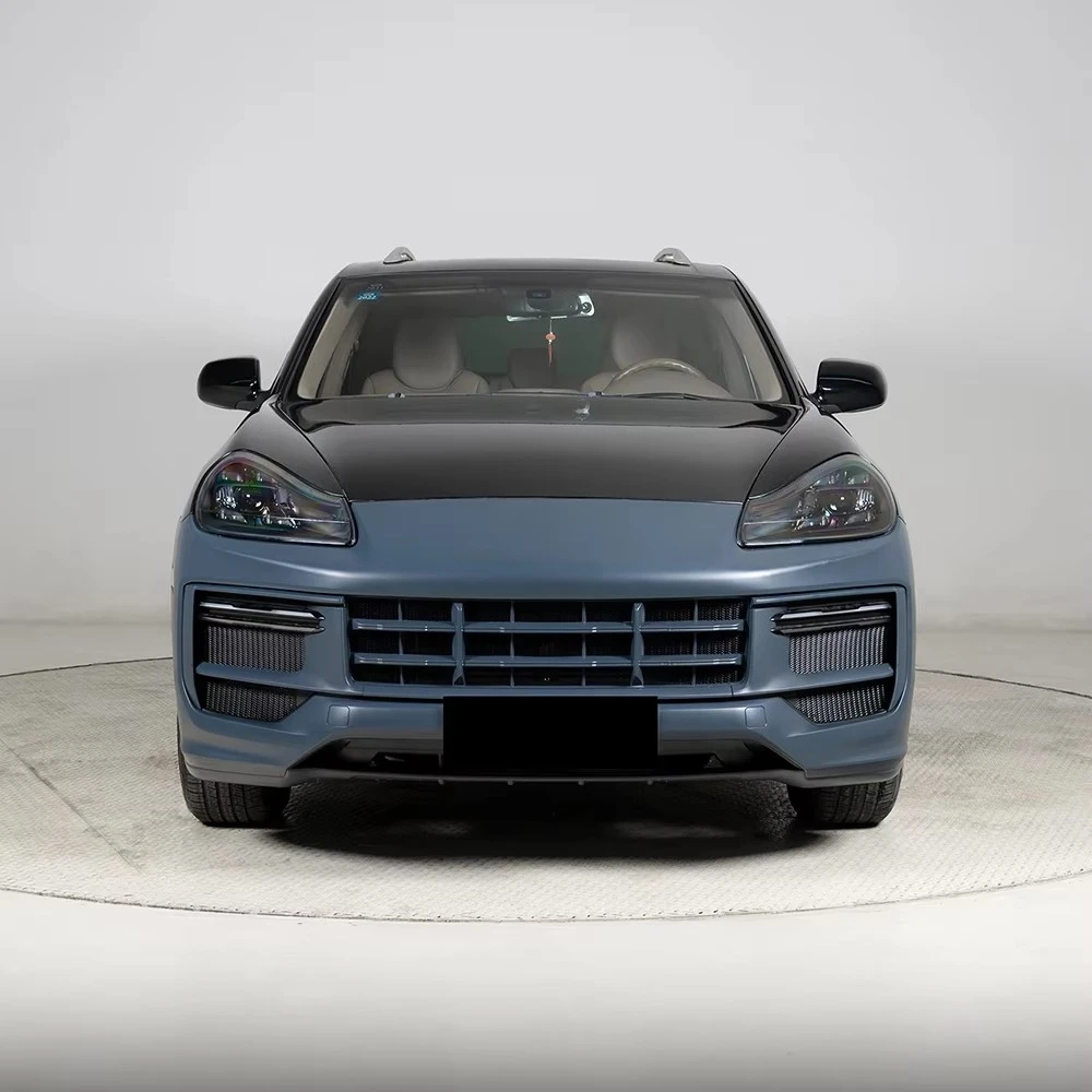 Facelift for Porsche Cayenne 2007-2010  957 to 2024-2024 9Y0.2 SD Style Front and Rear Lips Twill Gloss Body Kit
